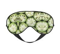 Máscara de ojos verde Okra para máxima comodidad para dormir, ajustable, transpirable y elegante, perfecta para sensibilidad a la luz, insomnio