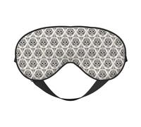 Máscara de ojos versátil con estampado de calavera mexicana, suave, reversible, para meditación y viajes, unisex