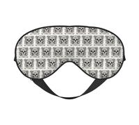 Máscara de ojos versátil con estampado de calavera mexicana, suave, reversible, para meditación y viajes, unisex
