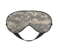 Máscara de ojos versátil con estampado de camuflaje digital militar, cobertura completa, ayuda para dormir, ligera, transpirable, viajes, camping