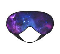 Máscara de ojos versátil con estampado de galaxia azul, cobertura completa, ayuda para dormir, ligera, transpirable, para viajes y acampadas