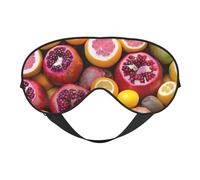 Máscara de ojos versátil con impresión de frutas, cobertura completa, ayuda para dormir, ligera, transpirable, viajes, camping