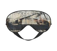 Máscara de ojos versátil con impresión de partituras, cobertura completa, ayuda para dormir, ligera, transpirable, viajes, camping