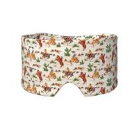 Máscara de ojos y orejas para dormir ultrafinas y transpirables con estampado de caballo para un sueño profundo, ajustables