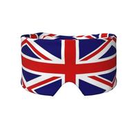 Máscara de ojos y orejeras ajustables con la bandera del Reino Unido, diadema unisex para dormir de lado (26.8 x 4.3 pulgadas), cubierta cómoda para viajes en interiores y exteriores, para yoga