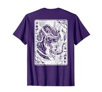 Máscara de Oni Japonesa de Demonio Bushido de Samurai Camiseta, Hombre, Morado, S