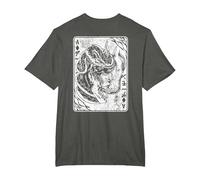 Máscara de Oni Japonesa de Demonio Bushido de Samurai Camiseta, Hombre Tallas Grandes, Asfalto, 5X Alto