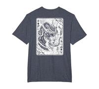 Máscara de Oni Japonesa de Demonio Bushido de Samurai Camiseta, Hombre Tallas Grandes, Azul Jaspeado, 2X Alto