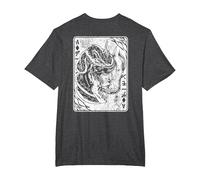 Máscara de Oni Japonesa de Demonio Bushido de Samurai Camiseta, Hombre Tallas Grandes, Jaspeado Oscuro, 4X Alto