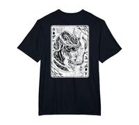 Máscara de Oni Japonesa de Demonio Bushido de Samurai Camiseta, Hombre Tallas Grandes, Negro, 5X Alto