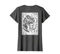 Máscara de Oni Japonesa de Demonio Bushido de Samurai Camiseta, Mujer, Asfalto, XXL