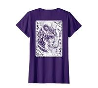 Máscara de Oni Japonesa de Demonio Bushido de Samurai Camiseta, Mujer, Morado, M