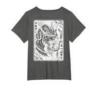 Máscara de Oni Japonesa de Demonio Bushido de Samurai Camiseta, Mujer Tallas Grandes, Asfalto, 5XL Grande