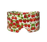 Máscara de orejas y ojos con estampado de fresa ultrafina y transpirable para un sueño saludable y ajustable