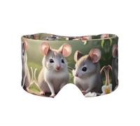 Máscara de orejeras para dormir con estampado de Mouse in Love, regalos suaves para hombres y mujeres, diadema ajustable para yoga y viaje