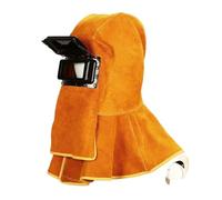 Máscara de oscurecimiento automático, máscara soldadura piel vaca agrandada, chal, por arco argón, casco secundaria(D-dimming)