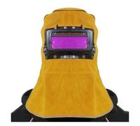 Máscara de oscurecimiento automático, máscara soldadura piel vaca agrandada, chal, por arco argón, casco secundaria(B-dimming)