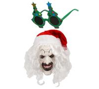 Máscara De Payaso Terrifier - Gafas Navideñas De Arte, Accesorio Para Disfraces De Navidad, Accesorio Para Fiestas De Terror, Decoraciones De Horror Festive | Máscara De Payaso Para Fiesta De Temática