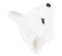 Máscara de Peluche de Zorro de Color Claro para Cosplay y Mascaradas