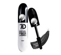 Máscara de pestañas 7D Fiber Black, máscara de pestañas alargadora natural, resistente al agua y a prueba de manchas, volumen modulable para un look natural de día o un look dramático de noche.