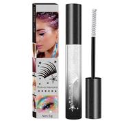 Máscara de pestañas con purpurina para un volumen dramático y un maquillaje de ojos brillante, resistente al agua, a prueba de manchas y de larga duración, ideal para fiestas