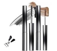 Máscara de pestañas Faccelove's Ironeye, Iron Eye Wand Mascara Facelove, Stick de máscara de pestañas Iron de rizado 3D, resistente al agua, de larga duración y resistente a las manchas (Negro+Marrón)