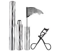 Máscara de pestañas impermeable con tecnología de tubo, 2 unidades, sin grumos, pestañas de aspecto natural dramático con rizador para el día a día, trabajo, fiesta, noche, citas, mujeres y niñas