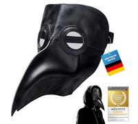 Máscara de pico de doctor de la peste Máscara de cuervo Pájaro Cosplay Steampunk Doctor de la peste Halloween y Carnaval de cuero de la PU (Máscara de pico)