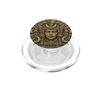Máscara de Piedra de la Diosa de la Luna Maya, Arte Antiguo de reliquia del Templo PopSockets PopGrip para MagSafe