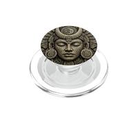 Máscara de Piedra de Serpiente emplumada Maya, Arte Antiguo de reliquia del Templo PopSockets PopGrip para MagSafe