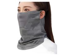 MáScara De ProteccióN Solar Mascarilla de protección solar, polaina de cuello de malla transpirable, bufanda de seda de hielo for conducir al aire libre, ciclismo, oreja colgante elástica(Dark grey)