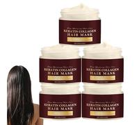 Máscara de queratina y colágeno para cabello seco y dañado, cuidado nutritivo del cabello para cabello brillante, cuidado hidratante de queratina para cabello encrespado y suave mascarilla para el
