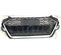 Máscara de rejilla negra con marco plateado para Audi A4 a partir de 2019