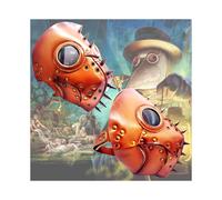 Máscara de remache Steampunk con nariz larga y cabeza de pájaro de Doctor de la Peste, disfraz de PU para Halloween