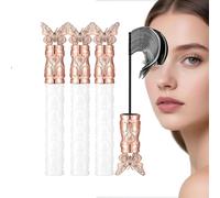 Máscara de rímel FilterSeed, alargamiento y rímel de rizado, volumen a prueba de sudor resistente a las manchas para pestañas dramáticas, cepillo fino negro, pestañas pequeñas e inferiores (3pcs)