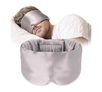 MáScara De Seda Para Ojos 2 máscaras de seda for dormir, suaves y sin presión, morera, for la piel los ojos antiarrugas Para Noche(Light Gray)