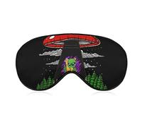 Máscara de seda para ojos Alien Abduction Magic Mushrooms Psychedelic UFO Art Sleeping Mask Eye Cover para dormir Viajes Turno Trabajo y meditación, Sleeping Eye Mask Eye Cover con correa ajustable
