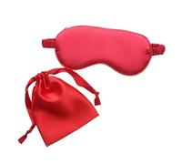 Máscara De Seda Para Ojos Antifaz for dormir de seda con bolsa transporte, antifaz for viaje for mujer y hombre, funda for siesta, parche for ojos cómodo que ayuda a descansar(Red)