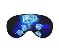 Máscara de seda para ojos Burning Blue Rose Art Sleep Mask 3D Eye Cover para viajes/siestas/yoga/avión/noche, Sleeping Eye Mask Eye Cover con banda elástica