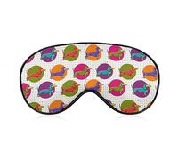 Máscara de seda para ojos Dachshund Cute Puppy Dog Colorful Polka Dot Art Sleeping Mask 3D Eye Cover para viajes/siestas/yoga/avión/noche, Sleeping Eye Mask Eye Cover con correa ajustable
