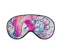 Máscara de seda para ojos Seahorse and Little Girl Art Sleep Mask Eyeshade para viajes, trabajo, turnos, siestas para dormir, máscara para dormir, cubierta para ojos con banda elástica