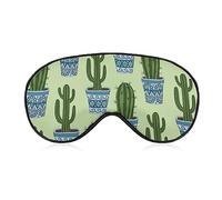 Máscara de seda para ojos Wilder California Prickly Pear Cactus Art Sleep Mask Blindfold Eyeshade para viajes/siestas/yoga/avión/noche, descanso para el almuerzo, viaje, sueño, máscara de ojos con c