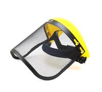 Máscara De Seguridad con Visera De Malla, Careta desbrozadora protección, para Jardinería, Carpintería y Desbrozadoras, Máscara Protectora Y Máscara De Malla para Protección (Amarillo)