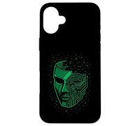 Máscara de seguridad Cyberpunk Glitch Futurista Techwear Estética Carcasa para iPhone 16 Plus
