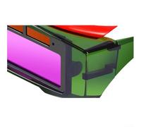 Máscara de soldadura de oscurecimiento automático con energía solar con diseño a prueba de salpicaduras, diadema de longitud ajustable de la pierna, lente protectora UV y construcción de polipropileno