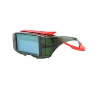 Máscara de soldadura de oscurecimiento automático, gafas protectoras con energía solar con diadema ajustable para gas eléctrico para soldadura de argón verde (clásico + 5 piezas)