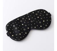 Máscara de sueño 100% seda cómoda súper suave para los ojos para hombres y mujeres Bloquea la ligera siesta de viaje con correa ajustable Tim & Tina (estrellas doradas)