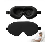 Máscara de sueño 3D de 21 x 10 cm, antiluz, máscara de noche ergonómica, para hombre, mujer, diadema de ojos suave, transpirable, espuma de memoria de viaje, avión, siesta meditación y relajación