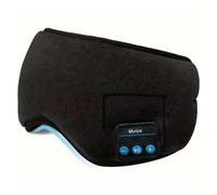 Máscara de sueño cómoda Bluetooth 3D con música, auriculares inalámbricos integrados, cubierta de ojos inteligente, negro