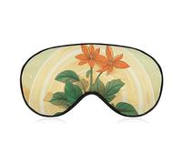 Máscara de sueño con ilustración vectorial de plantas, máscara de ojos suave y cómoda con correa ajustable, sombra de ojos para hombres y mujeres, trabajo, viajes